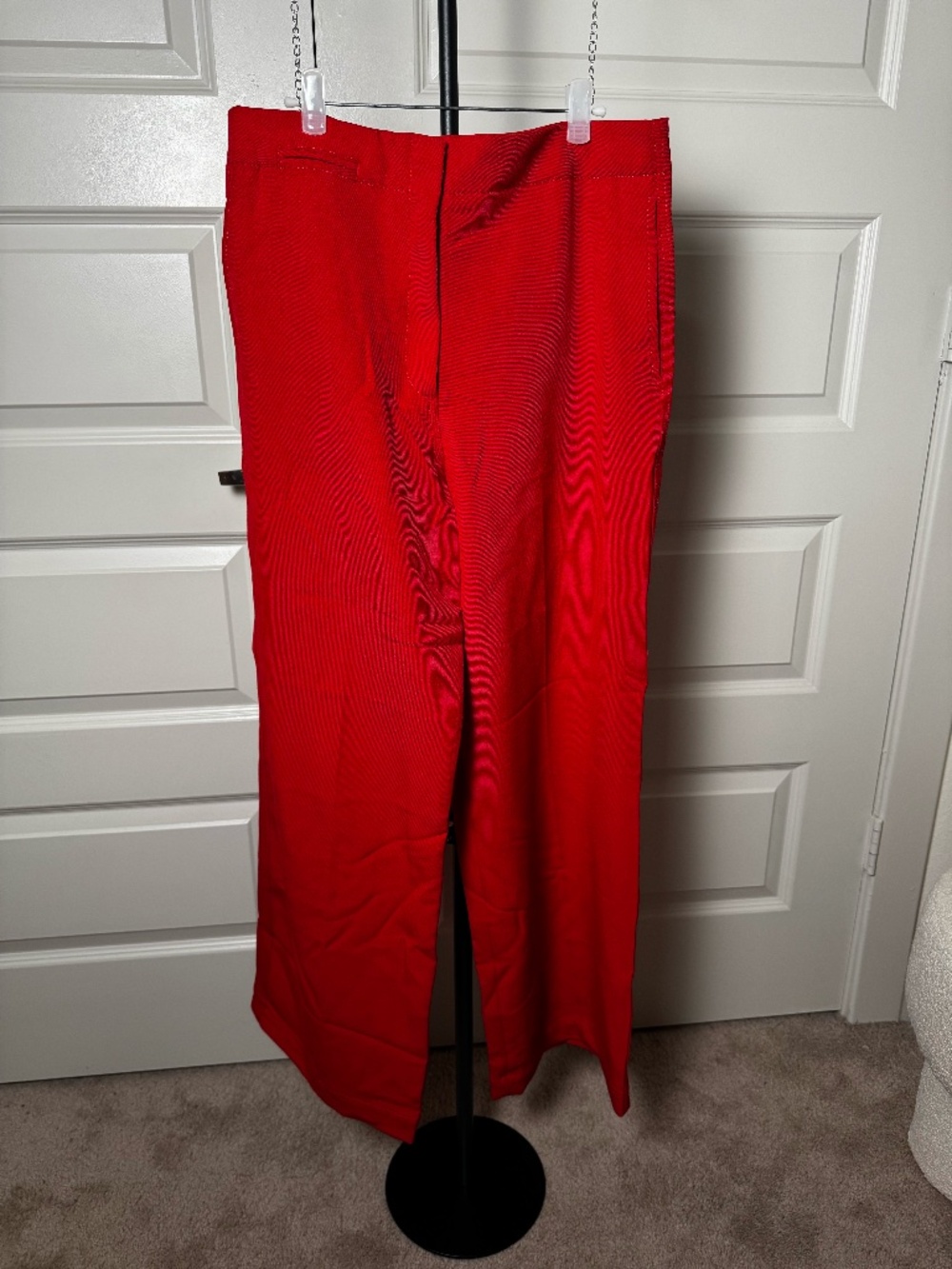 Zara Red High Waist Wide Leg Pants in Size M